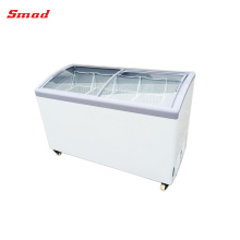 Supermarket Curved Lid Icecream Refrigerator Freezer